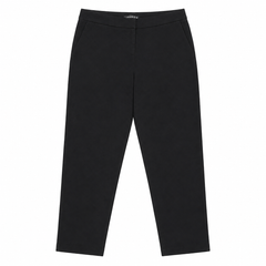 Black Solid Tailored Pant - Straight Fit, Ankle Length - W-107