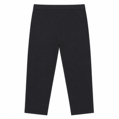 Black Solid Tailored Pant - Straight Fit, Ankle Length - W-107