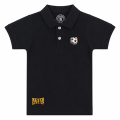 Never Give Up Football Polo Shirt - Short Sleeve, Cotton Pique - K-54