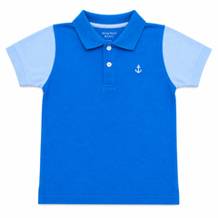 Contrast Sleeve Polo Shirt - Anchor Embroidery - K-66