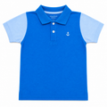 Contrast Sleeve Polo Shirt - Anchor Embroidery - K-66