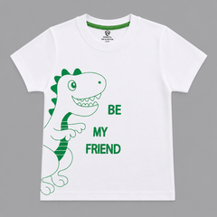 Be My Friend Dino Side Print T-Shirt - K-69