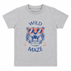 Wild Maze Tiger T-Shirt - 3D Sunglasses, Lightning Print - K-70