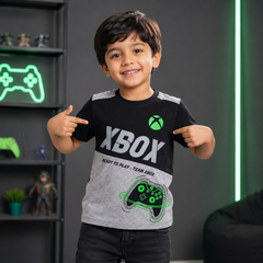 Xbox Team Color Block T-Shirt - 3D Controller Print, Gaming Tee - K-72