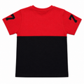 Red Black Brooklyn 77 Color Block T-Shirt - K-74