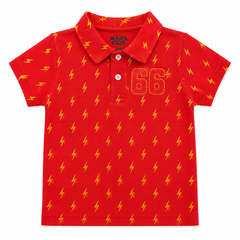 Lightning 86 All-Over Print Pique Polo - Embroidered Number - K-80
