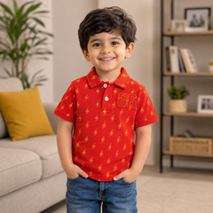 Lightning 86 All-Over Print Pique Polo - Embroidered Number - K-80