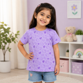 Hello Kitty All-Over Print T-Shirt - Heart & Bow Pattern - K-58