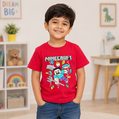 Minecraft Steve Underwater Graphic T-Shirt - Short Sleeve - K-59