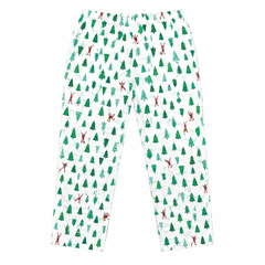 Christmas Tree Print Lounge Pajama - Elastic Waist with Drawstring - U-3