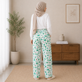 Christmas Tree Print Lounge Pajama - Elastic Waist with Drawstring - U-3