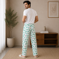 Christmas Tree Print Lounge Pajama - Elastic Waist with Drawstring - U-3