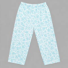 Floral Print Lounge Pajama - Elastic Waist with Drawstring - U-4