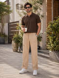 Beige 3-Quarter Cargo Capri Pants - Drawstring Waist, Multi Pocket - U-5