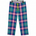 Check Print Lounge Pajama - Elastic Waist with Yellow Drawstring - U-9