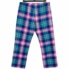 Check Print Lounge Pajama - Elastic Waist with Yellow Drawstring - U-9