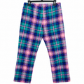 Check Print Lounge Pajama - Elastic Waist with Yellow Drawstring - U-9