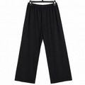 Wide Leg Lounge Pajama - Elastic Waist, Relaxed Fit - U-10
