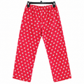 Bow Print Lounge Pajama - Elastic Waist, Relaxed Fit - U-11