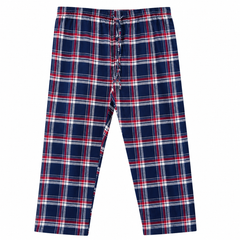 Classic Check Plaid Lounge Pajama - Elastic Waist, Drawstring - U-18