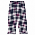 Classic Check Plaid Lounge Pajama - Elastic Waist, Drawstring - U-20