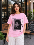 Short Sleeves Round Neck Made With Love Graphic T-Shirt - U-28
