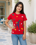 Rock Climber Graphic T-Shirt - 3D Puff Print, Colorful Holds - K-81