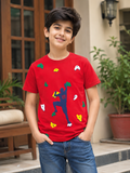 Rock Climber Graphic T-Shirt - 3D Puff Print, Colorful Holds - K-81