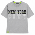 Short Sleeves Round Neck With New York City Graphic T-Shirt - Typography Print - U-44