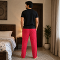 Check Print Lounge Pajama - Texas Tech Red Raiders Logo, Elastic Waist - U-13