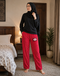 Check Print Lounge Pajama - Texas Tech Red Raiders Logo, Elastic Waist - U-13