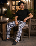 Winter Woods Nordic Print Lounge Pajama - Bear Pine Tree - U-14
