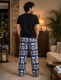 Winter Woods Nordic Print Lounge Pajama - Bear Pine Tree - U-14