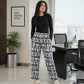 Winter Woods Nordic Print Lounge Pajama - Bear Pine Tree - U-14