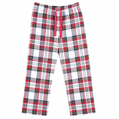Classic Tartan Check Lounge Pajama - Plaid Print, Drawstring - U-15