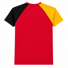 Short Sleeves Round Neck With Graphic Printed Raglan T-Shirt - K-85
