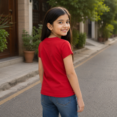 Short Sleeves Round Neck With Graphic Printed T-Shirt - K-88