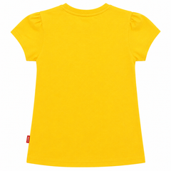 Short Sleeves Round Neck With Mustard Star All Over Puff Sleeve T-Shirt - K-89