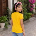 Short Sleeves Round Neck With Mustard Star All Over Puff Sleeve T-Shirt - K-89
