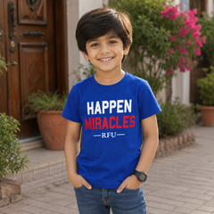 Short Sleeves Round Neck With Puffy Print T-Shirt - K-90
