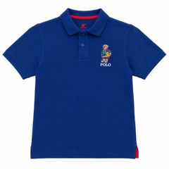 Short Sleeves Polo Bear Embroidered Pique Polo T-Shirt - K-105