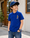 Short Sleeves Polo Bear Embroidered Pique Polo T-Shirt - K-104