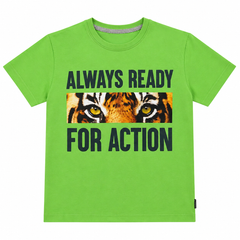 Short Sleeves Round Neck With Graphic Printed T-Shirt - K-110