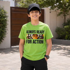 Short Sleeves Round Neck With Graphic Printed T-Shirt - K-110
