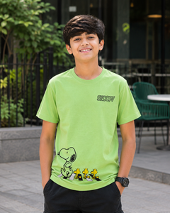 Short Sleeves Round Neck With Graphic Printed T-Shirt - K-113