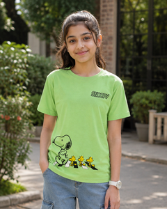 Short Sleeves Round Neck With Graphic Printed T-Shirt - K-113