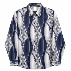 Men's Satin Printed Shirt - M-127