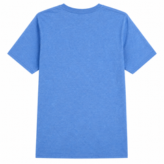 Men's Sky Blue Cotton T-Shirt with Dubai Skyline Print - U-46