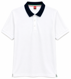 Short Sleeves Polo Collar With Three Button Placket - M-128