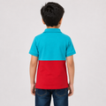 Red Surf's Up Color Block Polo T-Shirt - K-118